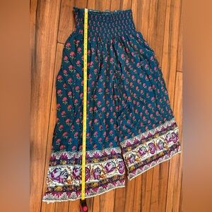 NATURAL LIFE Blue and Pink Floral Palazzo Pant Size Large